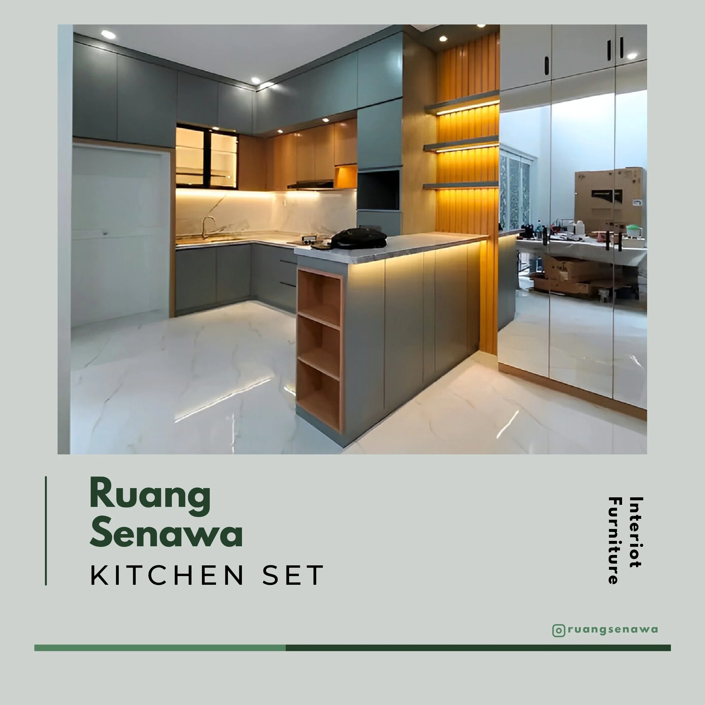 Compact L-Shape Apartment Kitchen